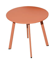 TAVOLINO DA GIARDINO IN ACCIAIO MASSAI D50 ARANCIONE HERMES