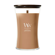 Candela a Clessidra Grande Hazelnut Roast 609g Marrone Woodwick
