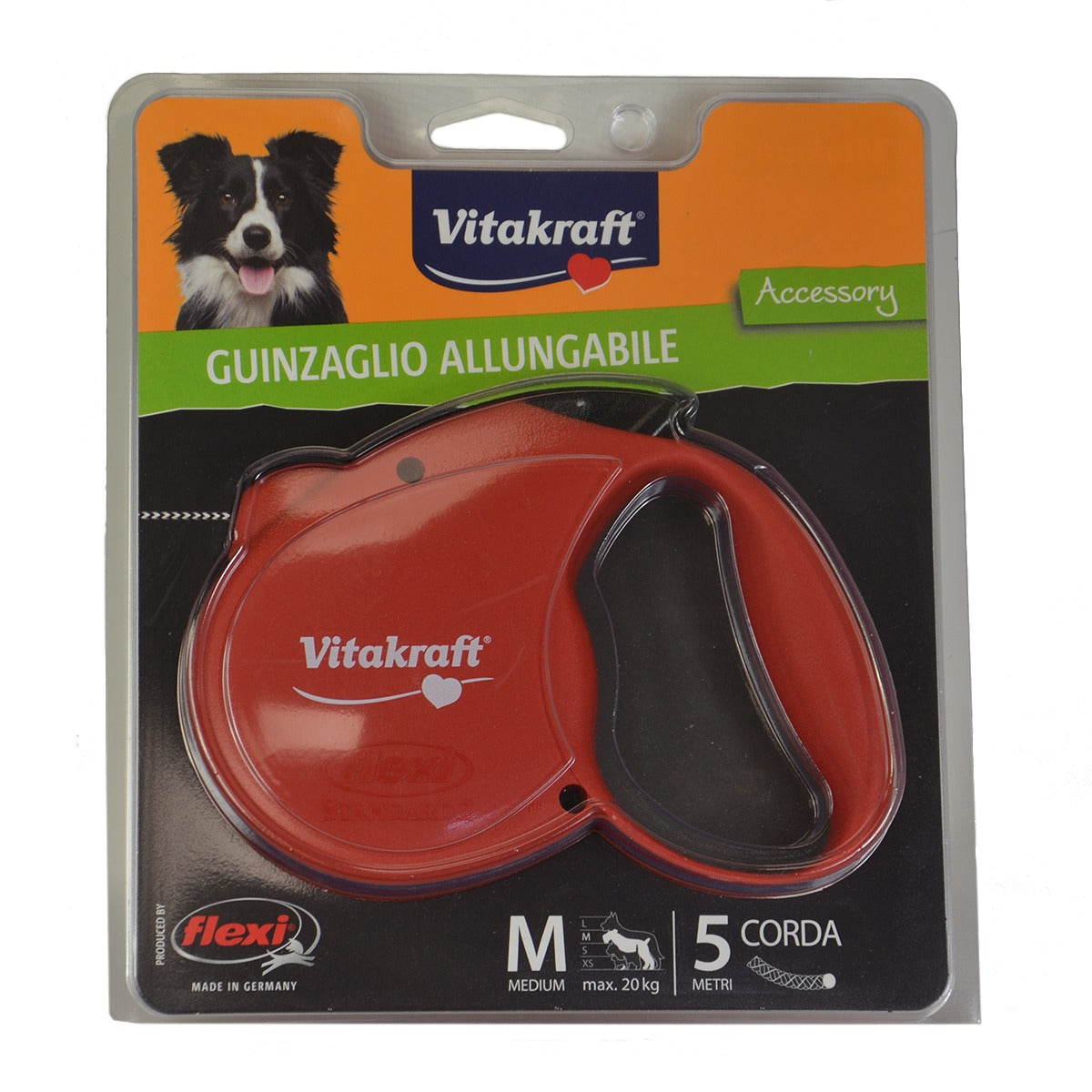 GUINZAGLIO ALLUNGABILE 5METRI MEDIUM FLEXI