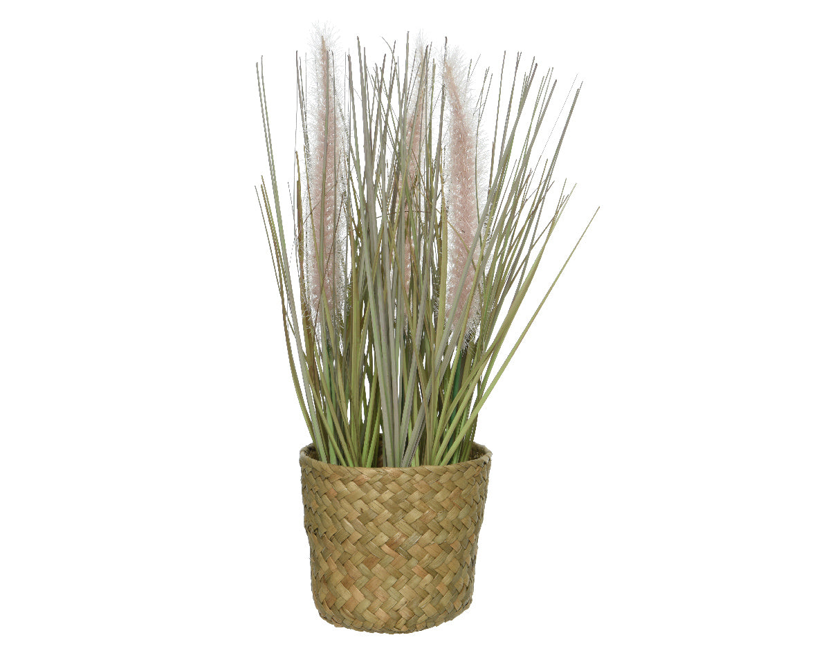 GRAMINACEA ERBA IN VASO ARTIFICIALE 9X9X26CM
