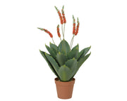 AGAVE ARTIFICIALE CON FIORI ARANCIO 90X120CM