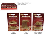 Ganci metallo per palline misure assortite oro Peraga Christmas