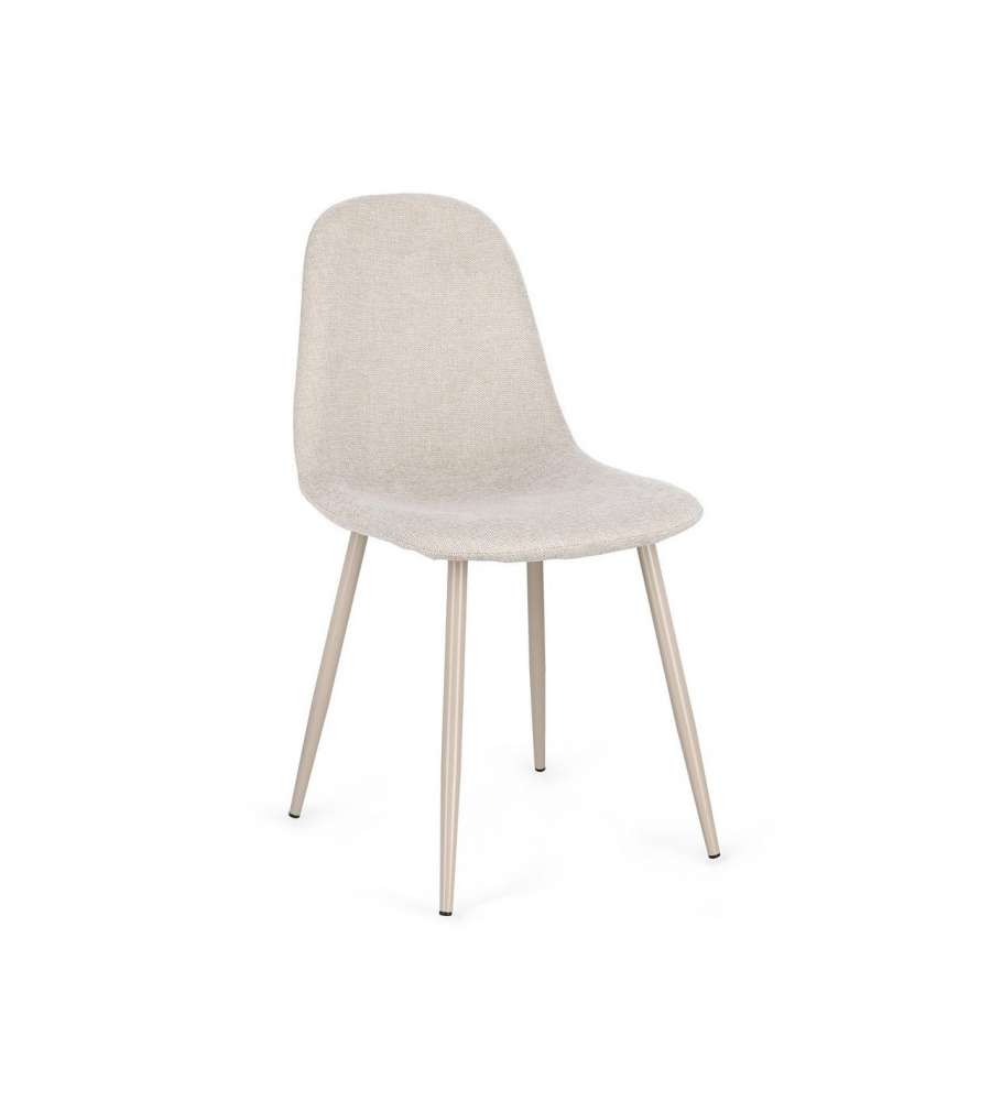 Sedia New Irelia 44x53xh84 cm Beige/Tortora BIZZOTTO