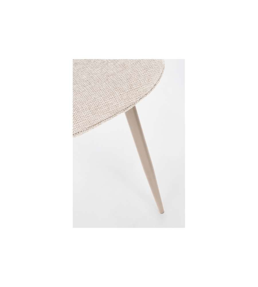 Sedia New Irelia 44x53xh84 cm Beige/Tortora BIZZOTTO