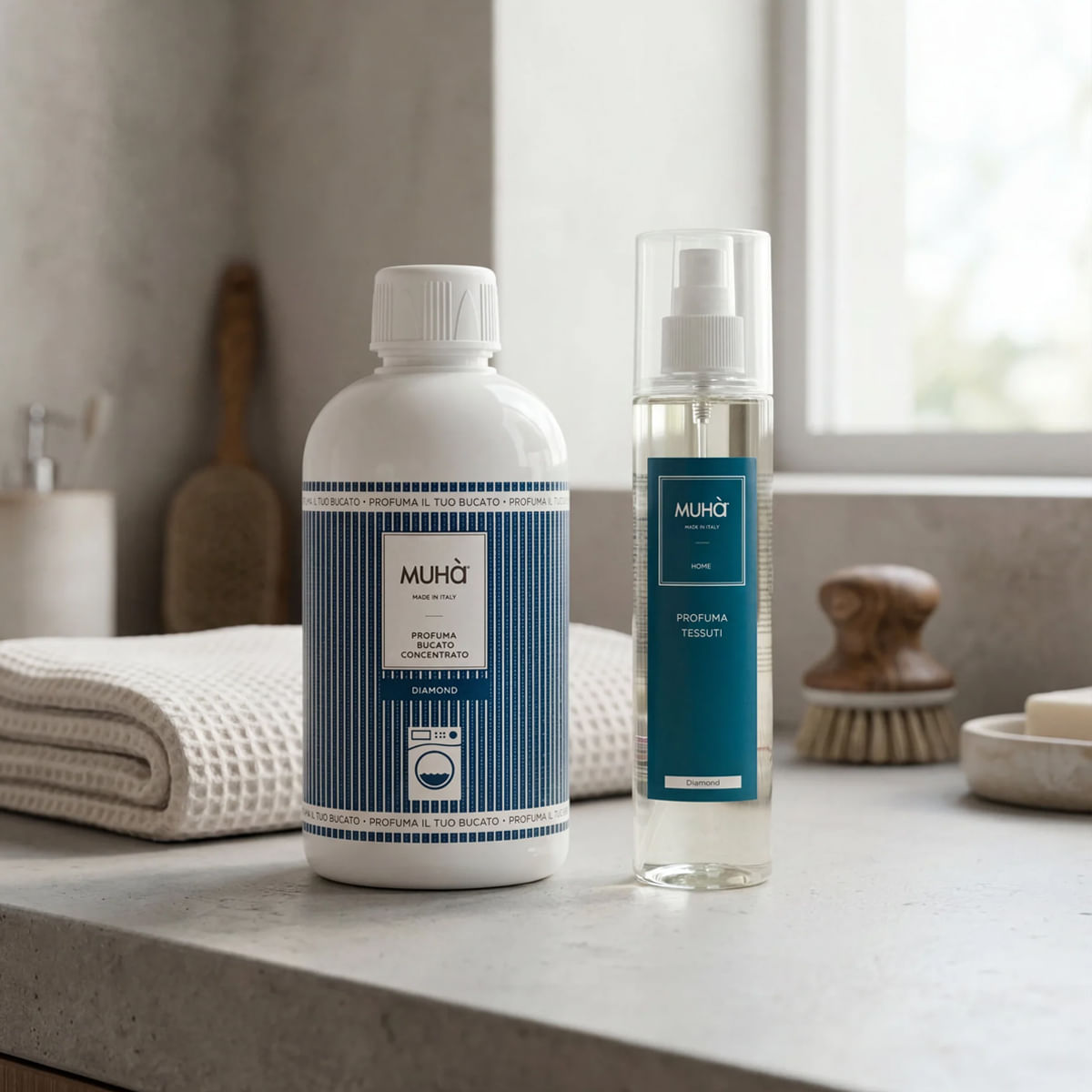 Set Profumatore Ambiente e Spray Bucato 100ml + 250ml Diamond MUHA