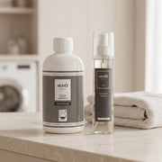Set Profumatore Ambiente e Spray Bucato Fiori di Cotone 100ml + 250ml Bianco MUHA