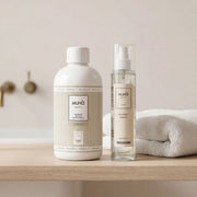 Set Profumatore Ambiente e Spray Bucato Dolce Latte 100ml + 250ml Bianco MUHA