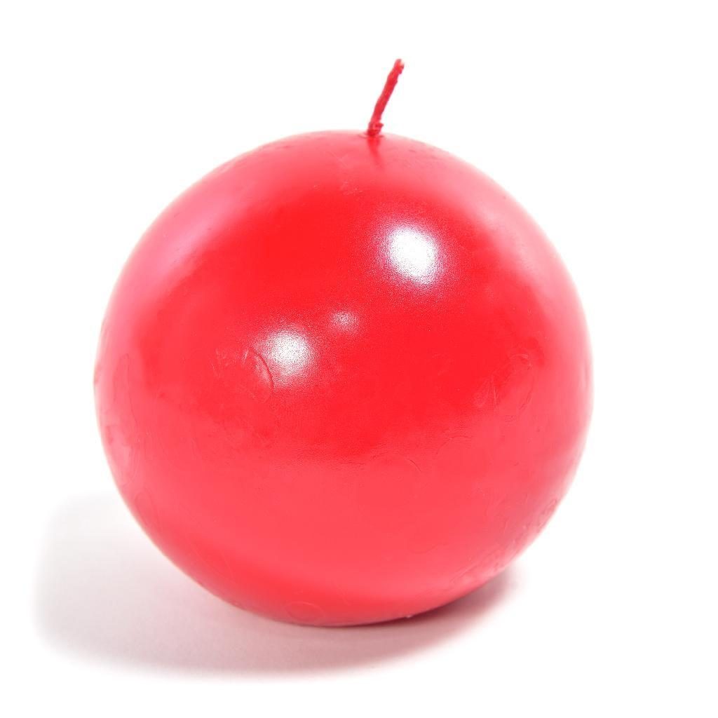 Kugelkopfkerze 430 g rot Mercury