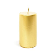 Candela cilindrica H12 cm oro Mercury