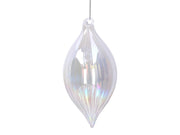 Palla in vetro iridescente trasparente 8x14x8 cm Trasparente Peraga Christmas