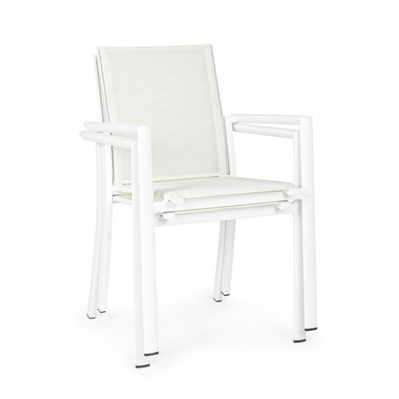 OFFERTA TAVOLO DUBLINO ALLUNGABILE 140/200X140 BIANCO +4 POLTRONE KONNOR BIANCHE