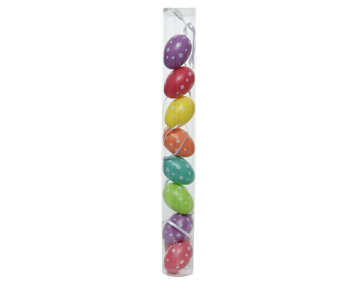 UOVA DI PASQUA DECORATIVE DA APPENDERE 6PZ 3,5X5CM COLORE ASSORTITI