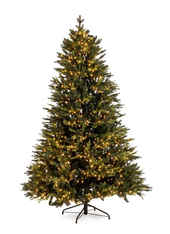 Albero di Natale Berkshire, 240 cm (D152 cm), Verde, 2500 LED – 7456 rami