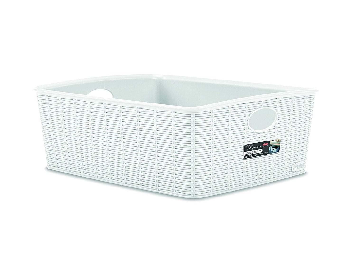 CESTINO ELEGANCE L HIGH 36X29X13 CM BIANCO