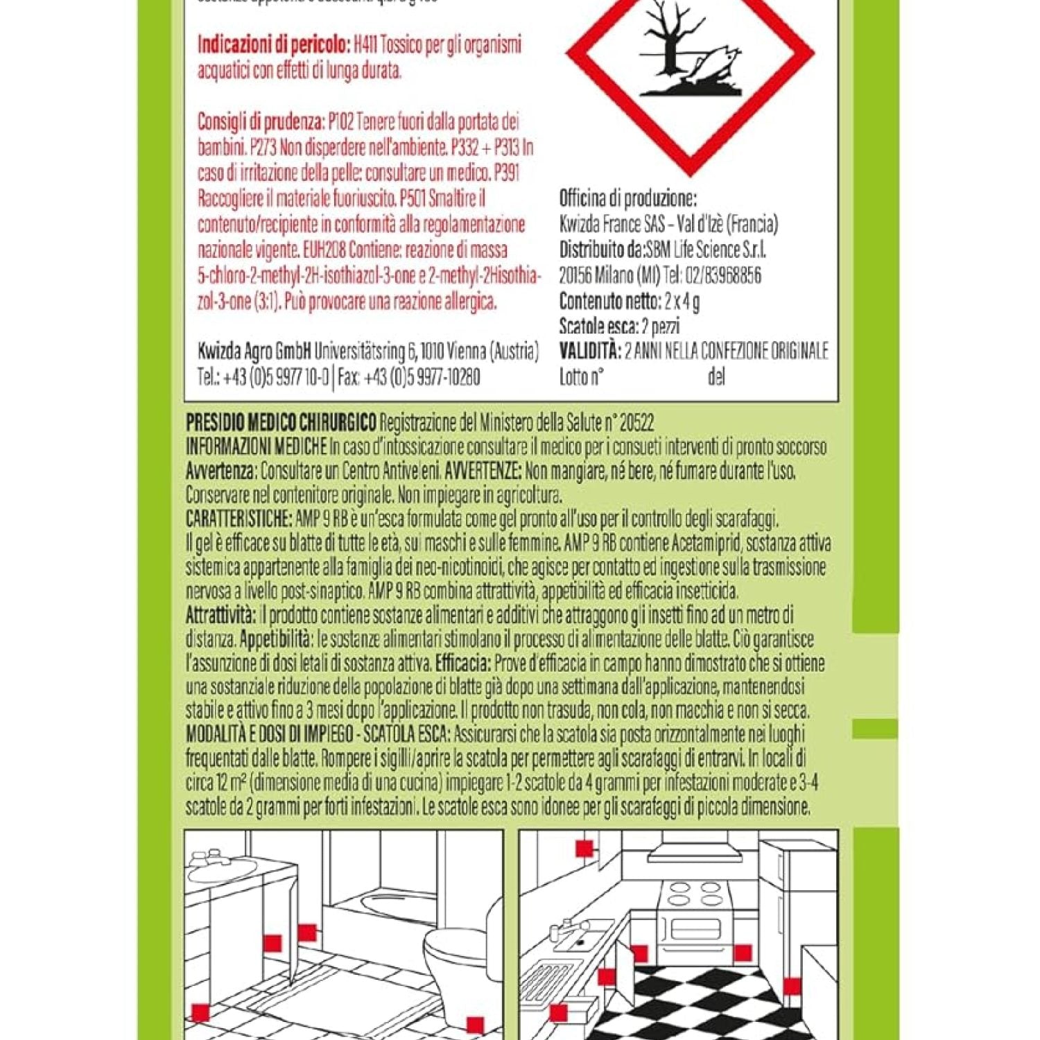 Trappola Scarafaggi 2 Pezzi Protect Home Fastion