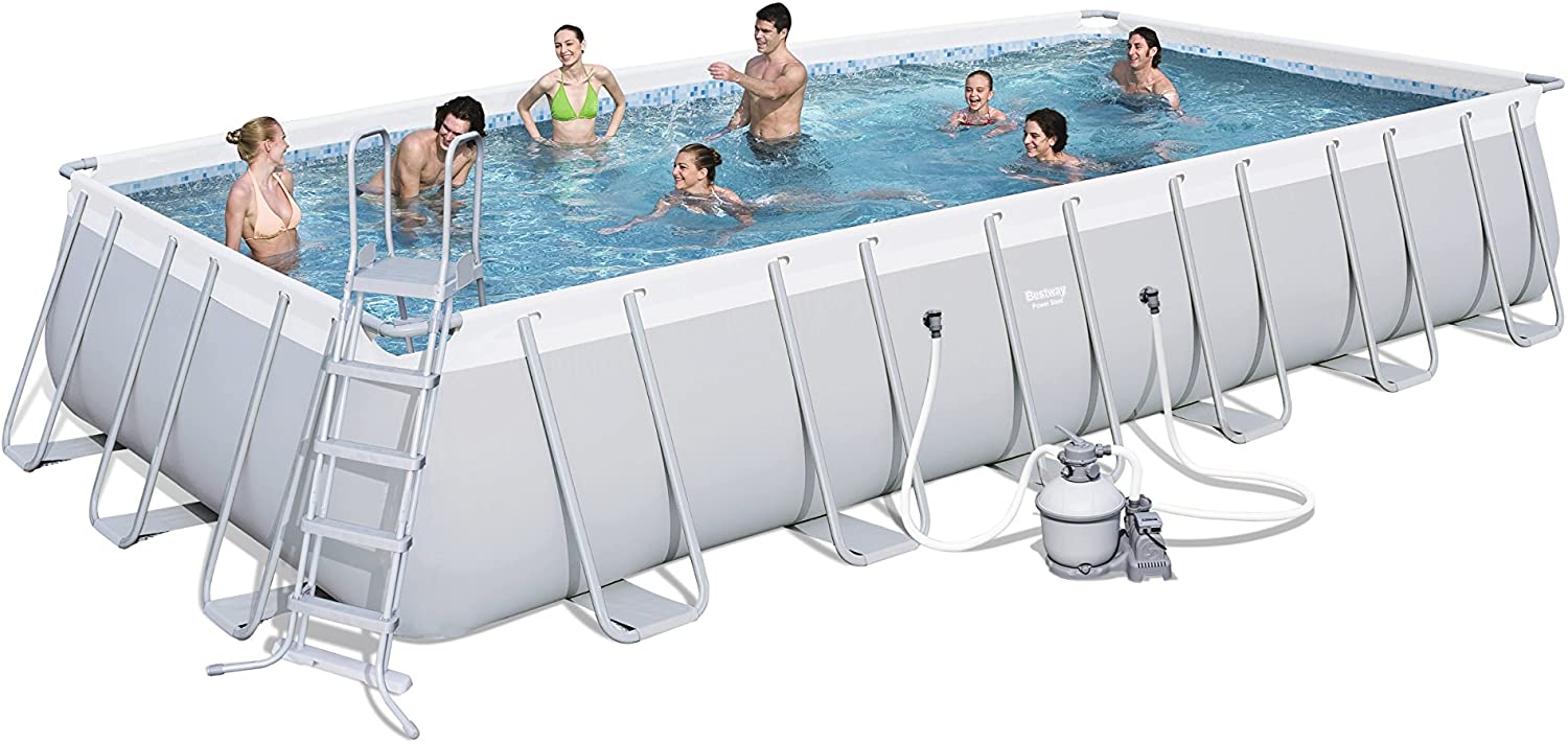 PISCINA RETTANGOLARE 732X366X132CM CON FILTRO A SABBIA