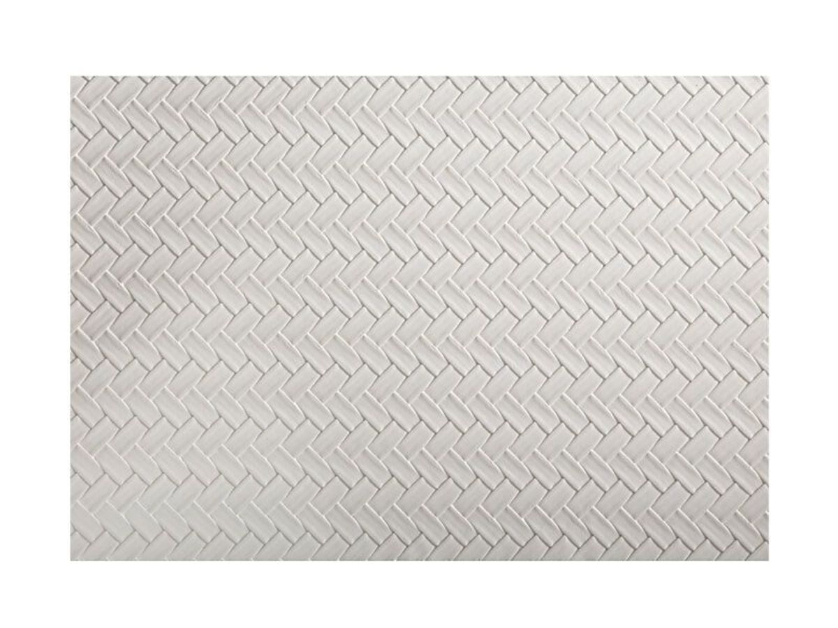 TOVAGLIETTA IN ECOPELLE 43X30 CM TRECCIA AVORIO