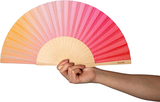 VENTAGLIO GRADIENTE - ROSSO E ROSA