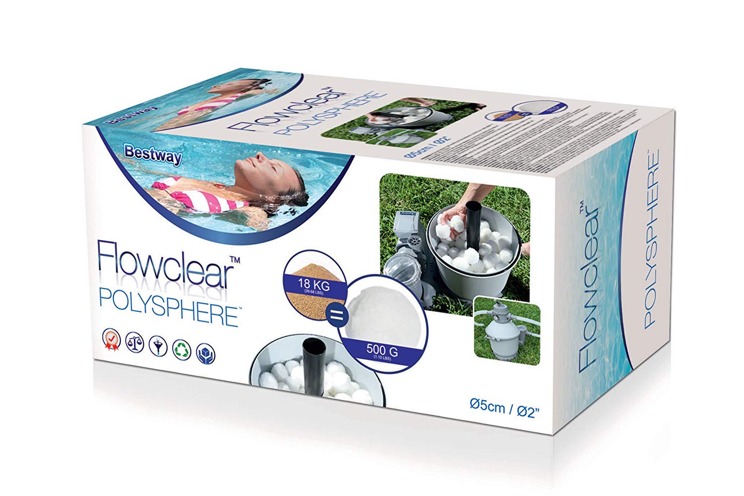 SFERE PER FILTRAZIONE FLOWCLEAR POLYSPHERE PER POMPE A SABBIA BESTWAY