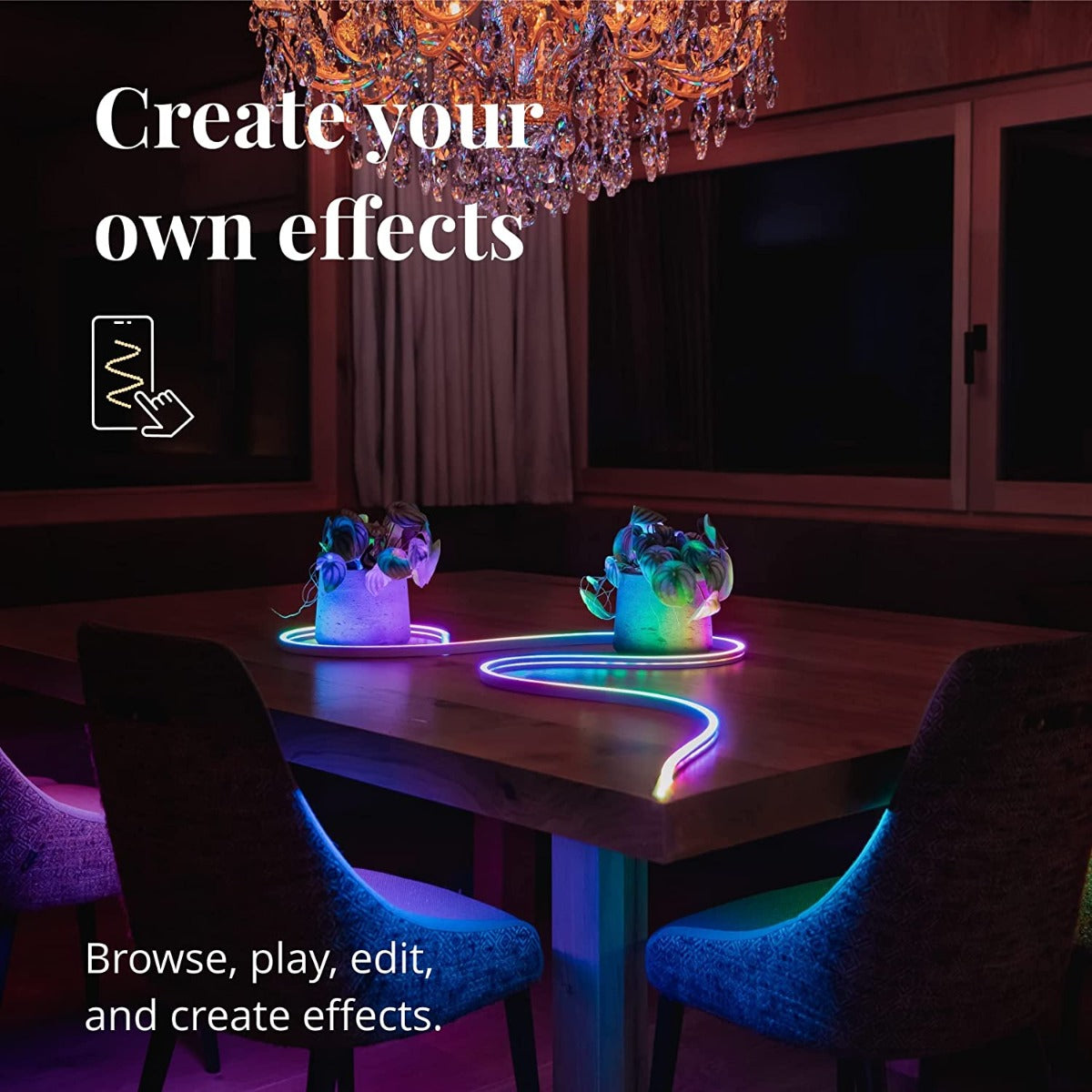 TWINKLY FLEX TUBO FLESSIBILE 2 M 192 LED RGB BT + WIFI