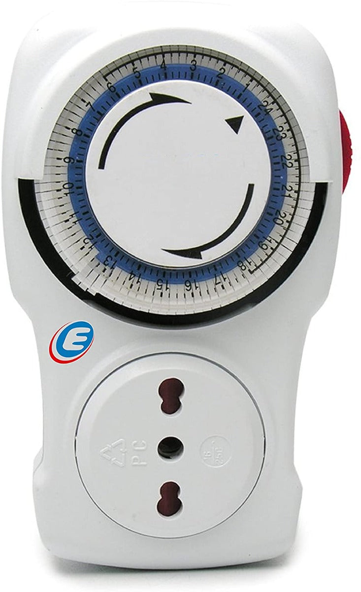 PRESA CORRENTE CON TIMER 24HR 10/16A