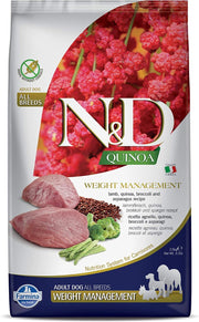 CROCCHETTE CANE N&D QUINOA WEIGHT MANAGEMENT AGNELLO 2,5 KG