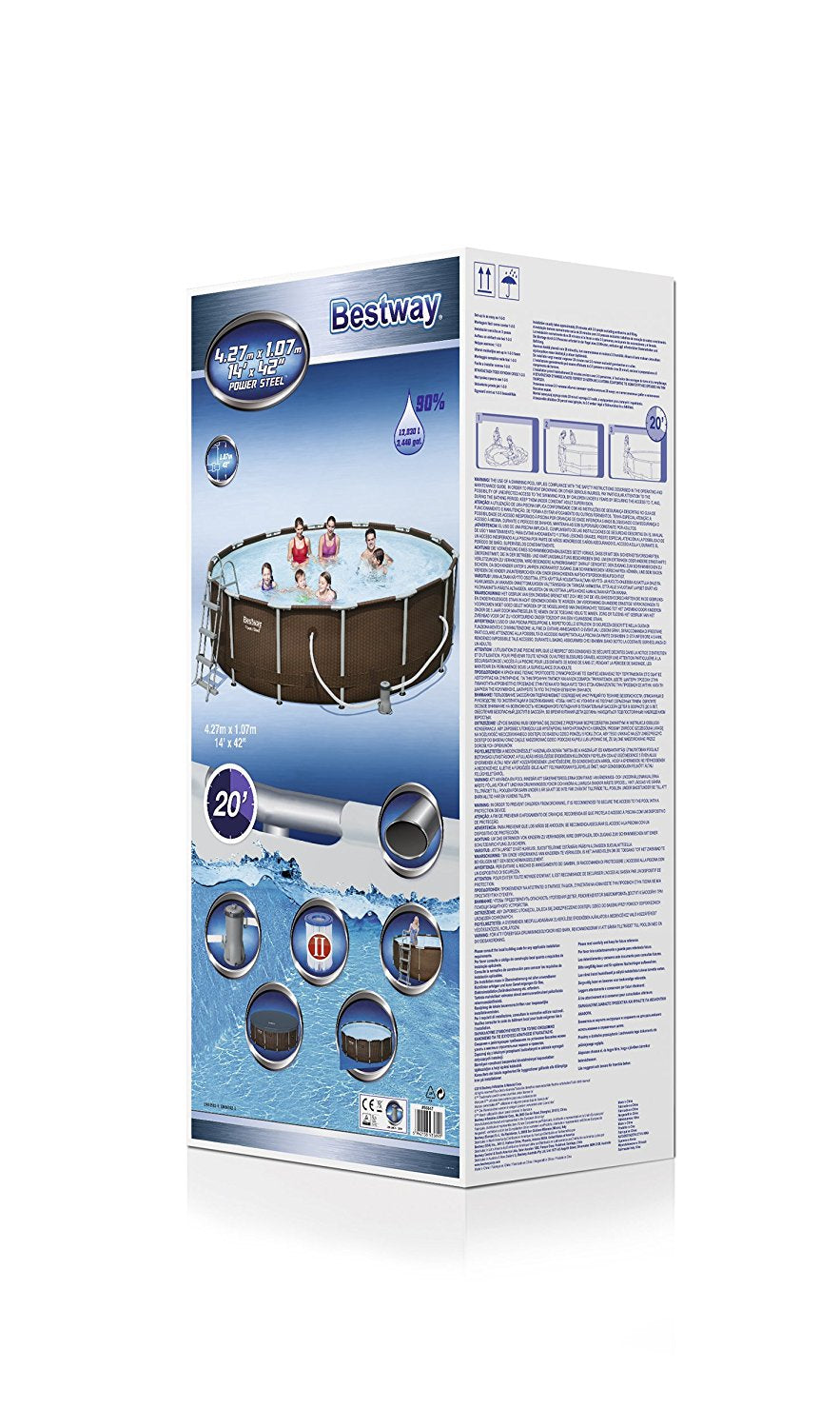 PISCINA STEEL PRO FRAME RATTAN 427X107CM