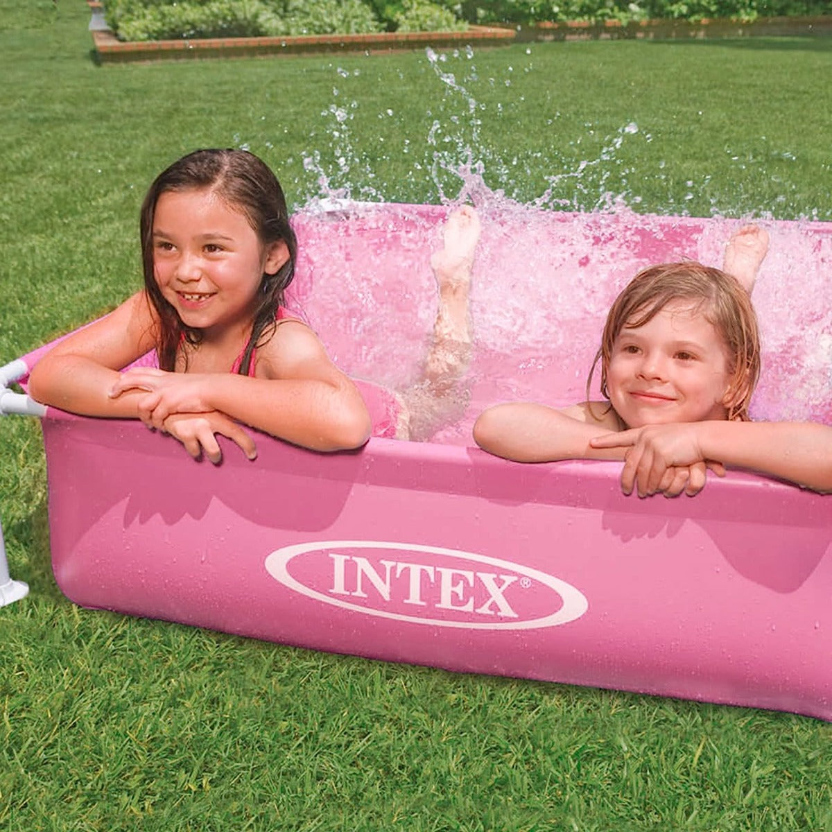 PISCINA MINI FRAME ROSA PER BAMBINI 122X122X30CM