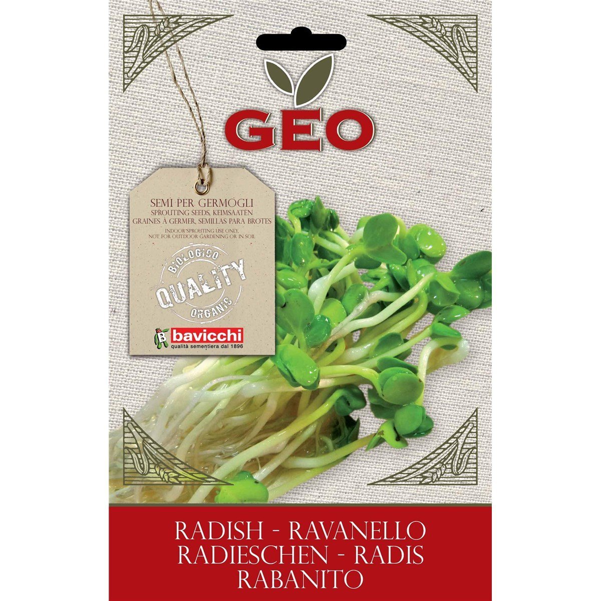 SEMI BIO DI RAVANELLO PER GERMOGLI 30GR