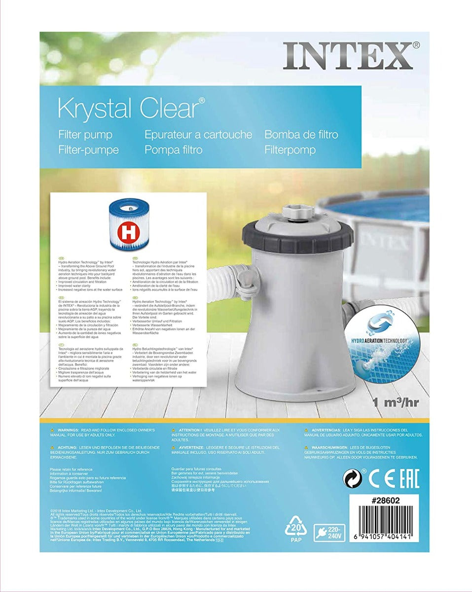 POMPA FILTRO A CARTUCCIA INTEX DA 1250 L/H