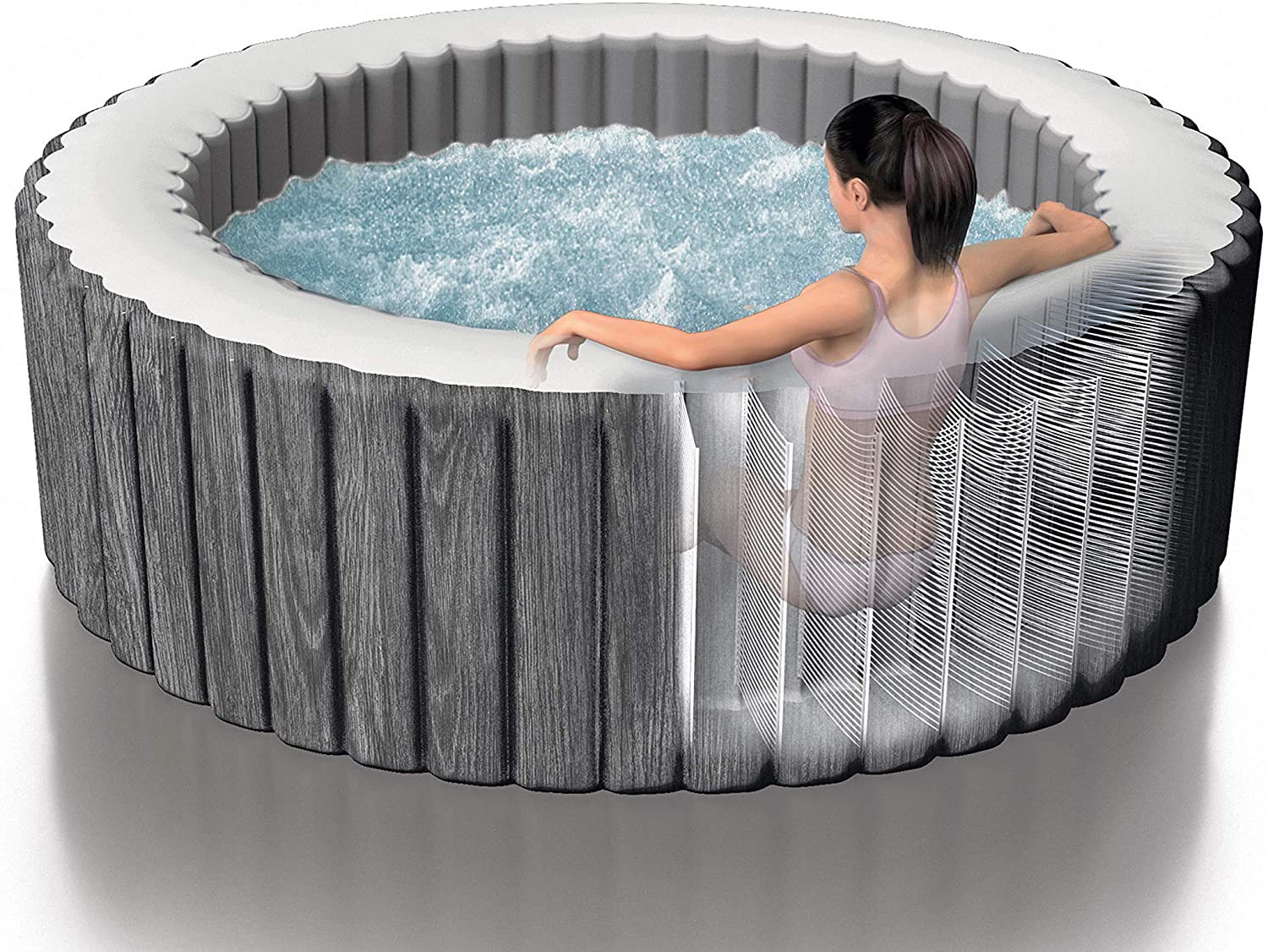IDROMASSAGGIO INTEX PURE SPA GREYWOOD DELUXE - 216 X 71 CM 6 POSTI