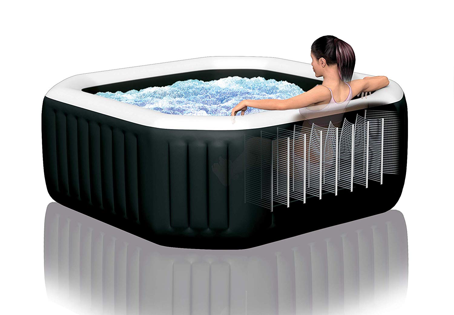 PISCINA IDROMASSAGGIO DELUXE BUBBLE JET MASSAGE Ø218XH71CM