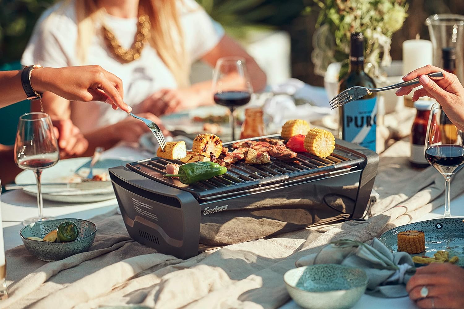 BARBECUE DA TAVOLA PORTATILE AURORA MIRROR BLACK