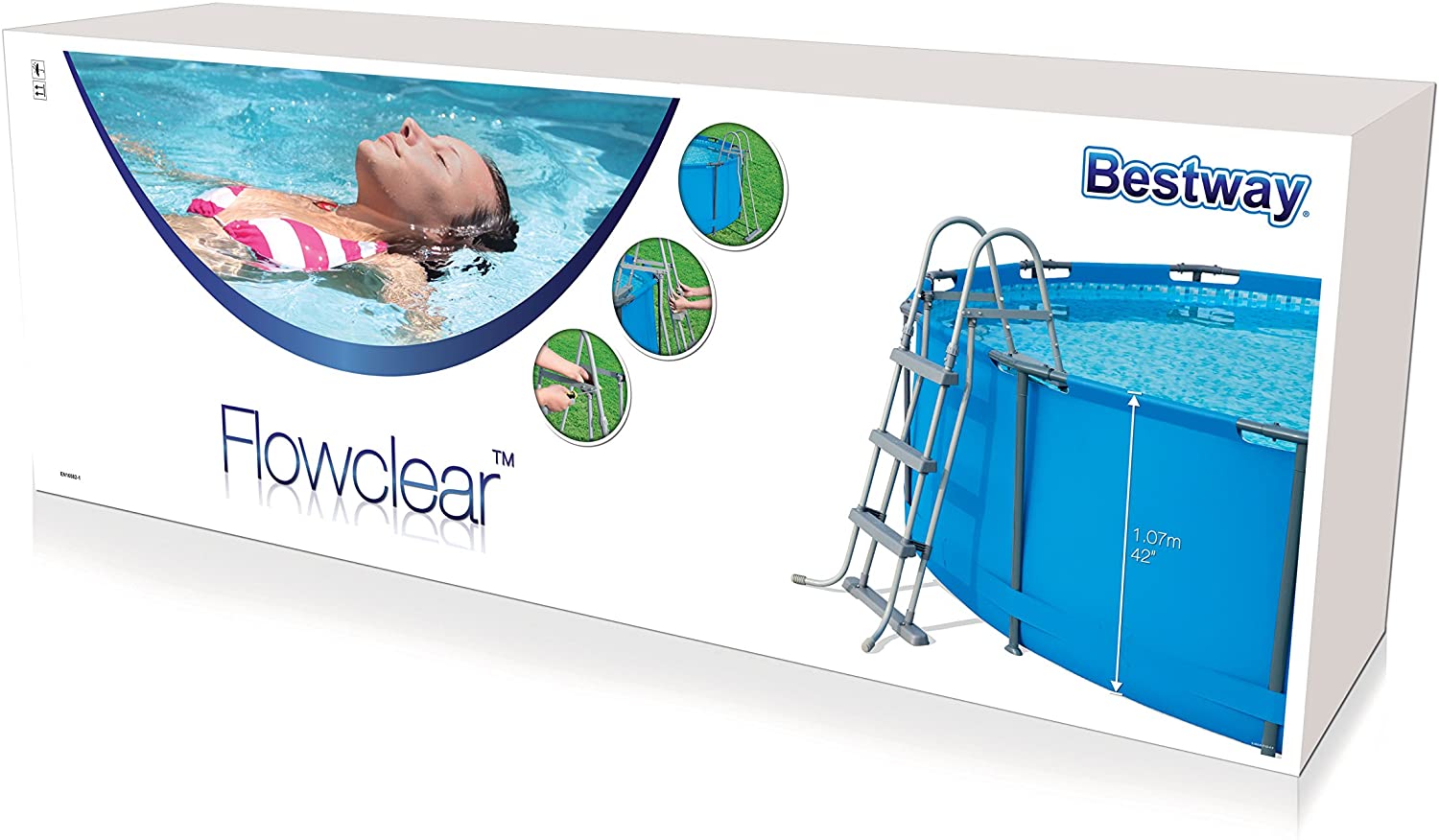 SCALETTA PISCINA 107 CM CON GRADINI REMOVIBILI - BESTWAY 58330