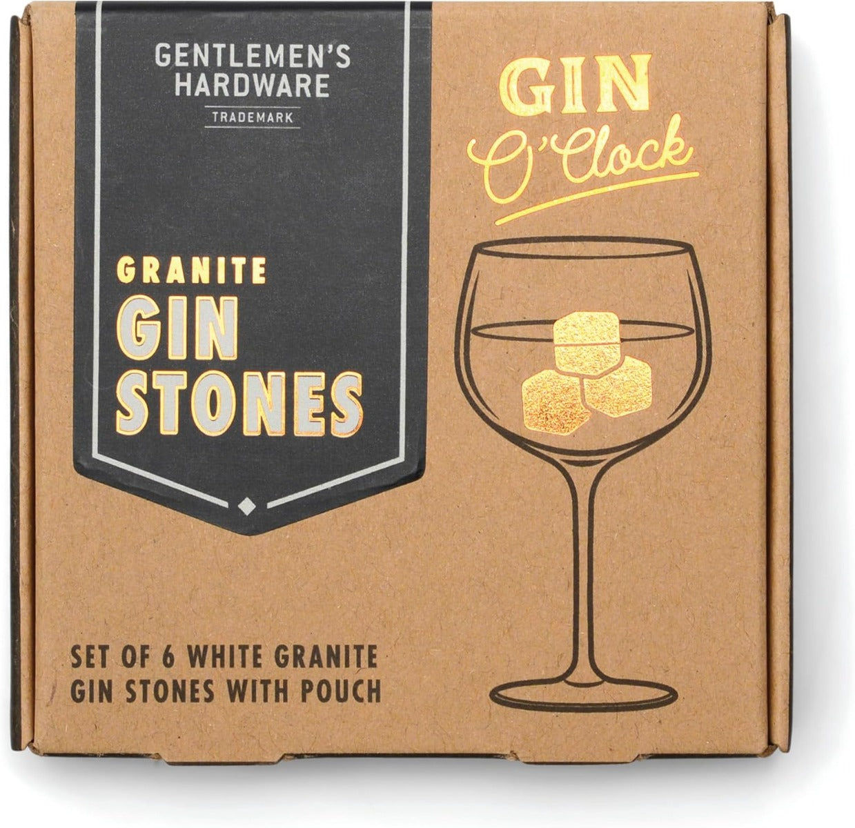PIETRE IN GRANITO PER GIN, SET DA 6