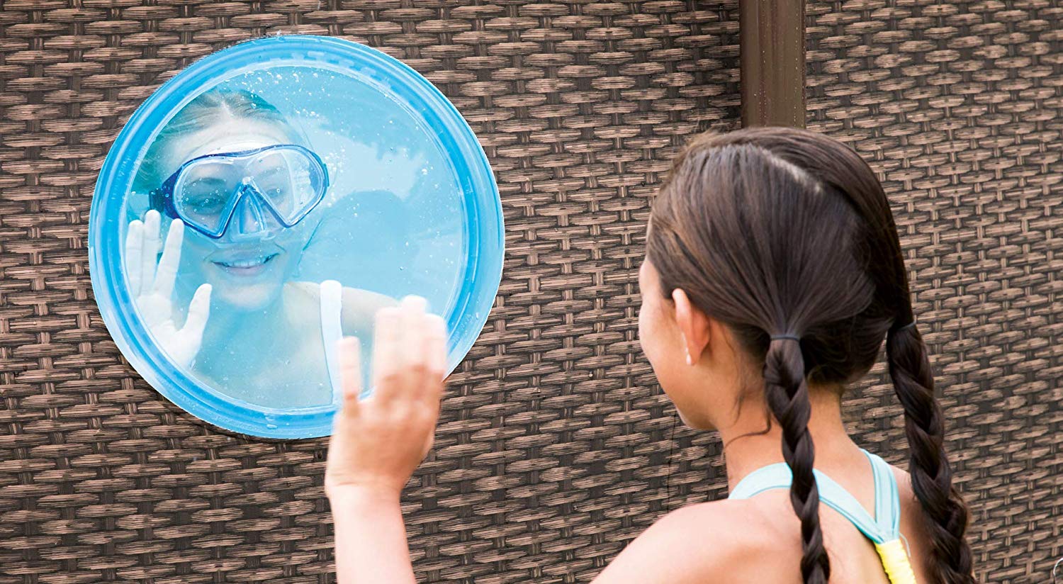 PISCINA OVALE SWIM VISTA 427X250X100CM CON POMPA FILTRO SCALETTA E TELI COPERTURA