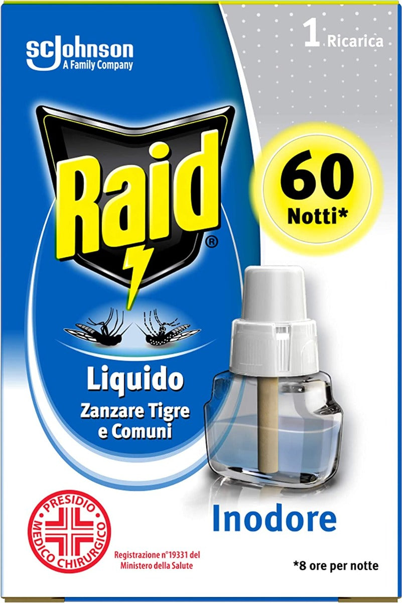 RAID RICARICA LIQUIDA PER DIFFUSORE 60 NOTTI INODORE