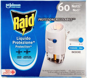 RAID ANTIZANZARE PROTEZIONE REGOLABILE 60 NOTTI 1 DIFFUSORE CON 1 RICARICA 36 ML