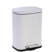 Pattumiera a Pedale in Acciaio Inox Effetto Legno 12L Legno Peraga Home