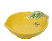 TERRINA IN CERAMICA A FORMA DI LIMONE 15 CM GIALLO