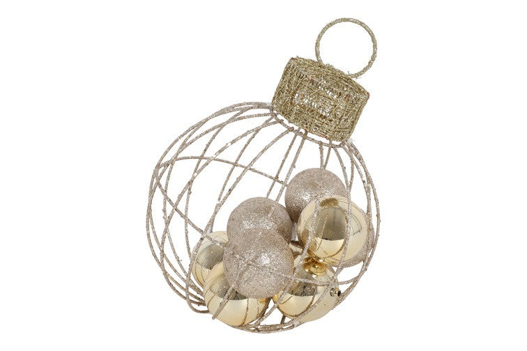 Maxi Pallina di Natale Traforata Oro