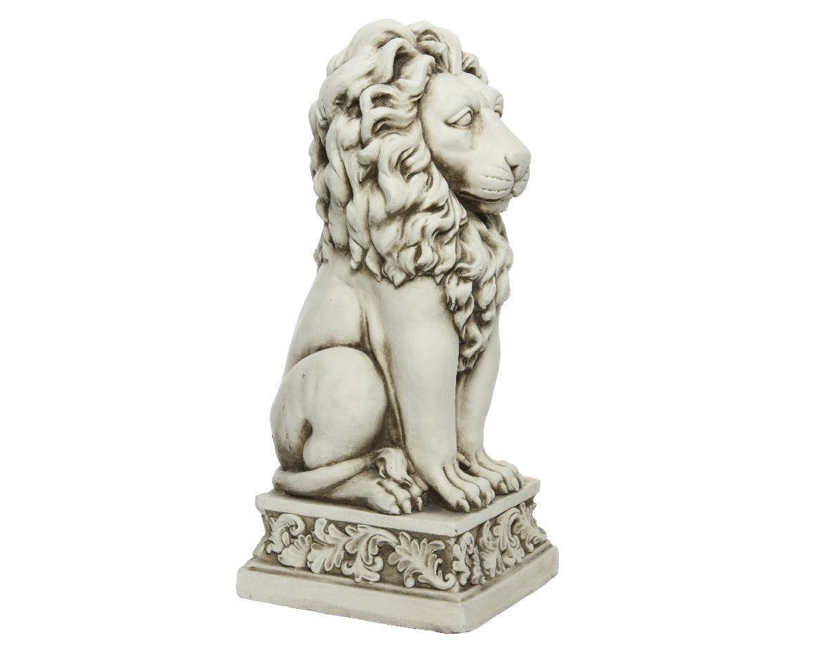 STATUA LEONE BIANCO H61CM