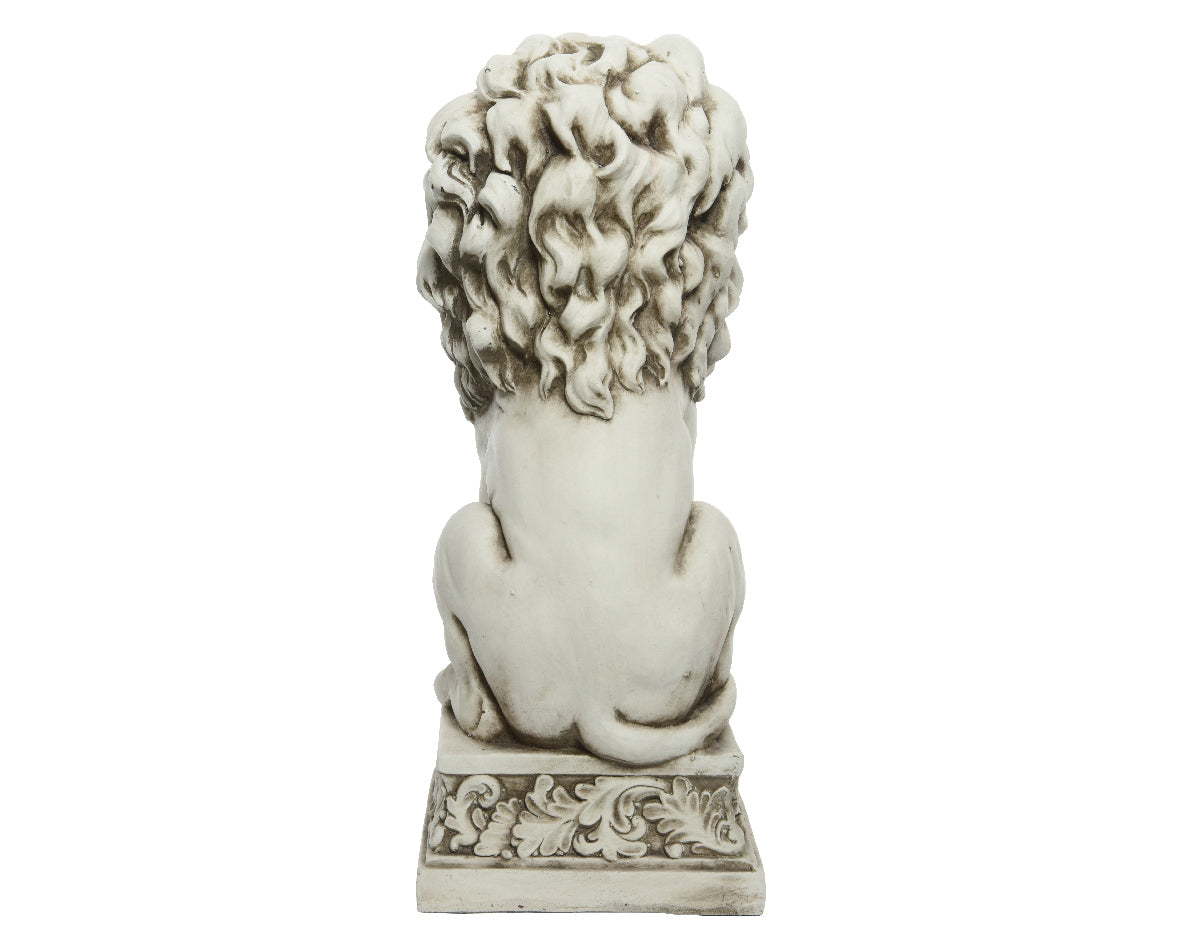 STATUA LEONE BIANCO H61CM