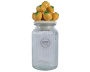 BARATTOLO IN VETRO CON TAPPO ARANCE D11 X H27 CM