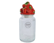 BARATTOLO IN VETRO CON TAPPO FRAGOLE D11 X H26,5 CM