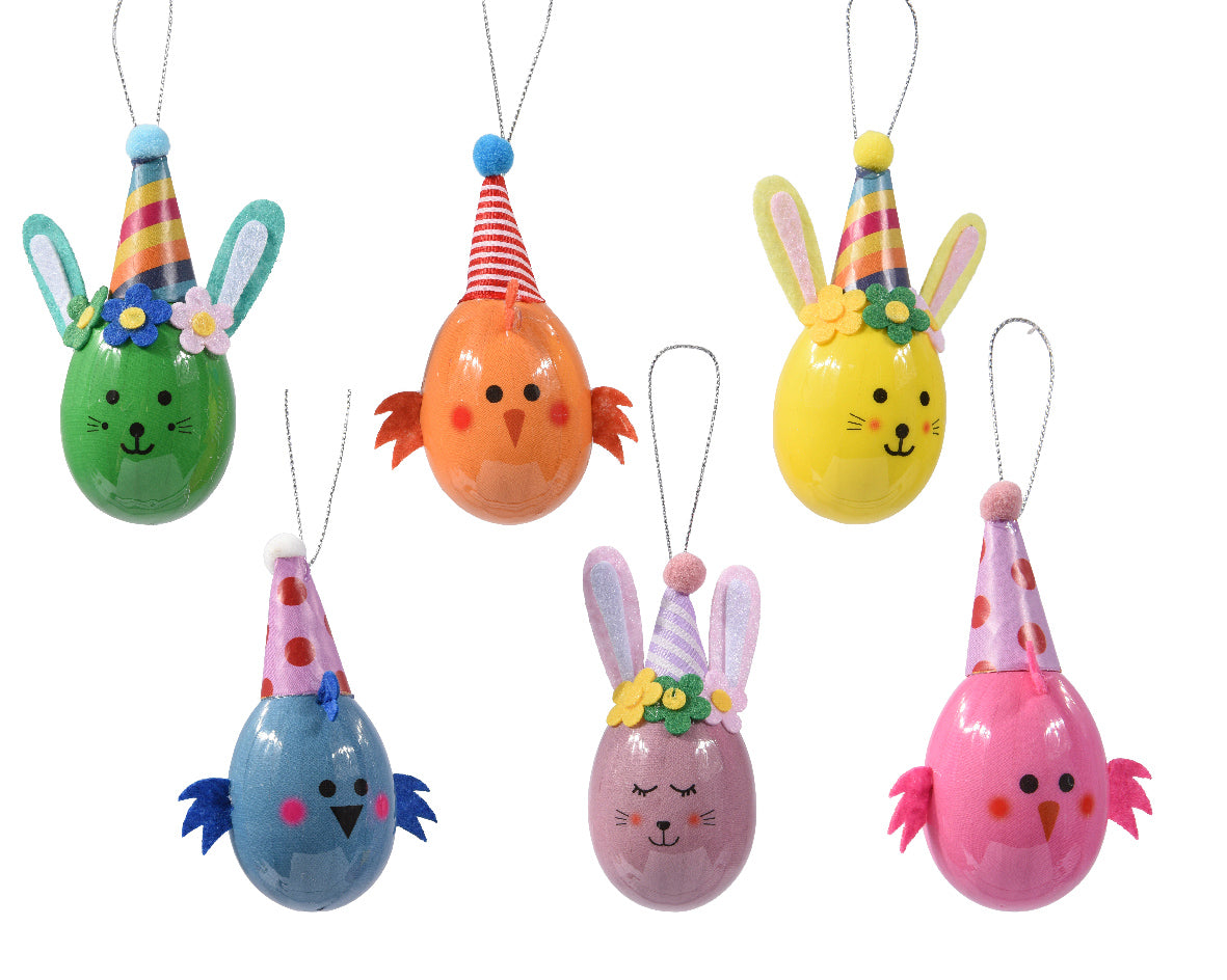 1 PENDAGLIO UOVA COLORATE D4 CM COLORE ASSORTITO