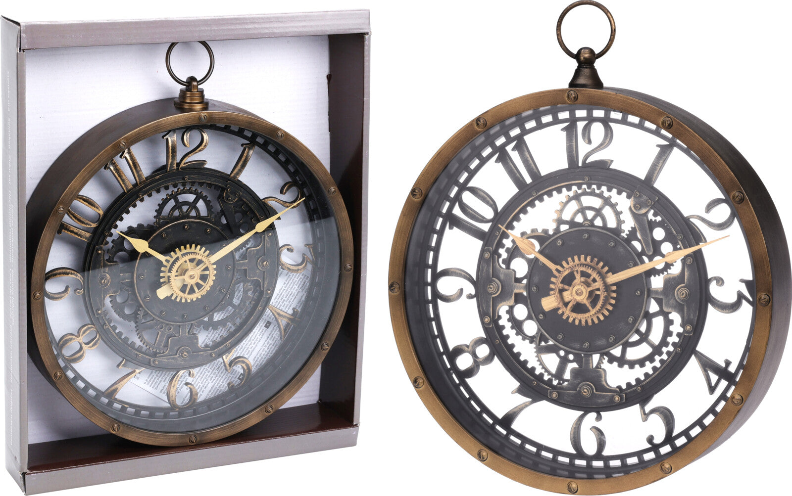 OROLOGIO PARETE INGRANAGGI DIAM.26CM