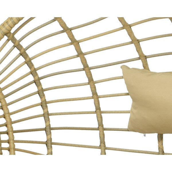 POLTRONA SOSPESA A UOVO MODELLO LONDON 129X105X186CM NATURAL