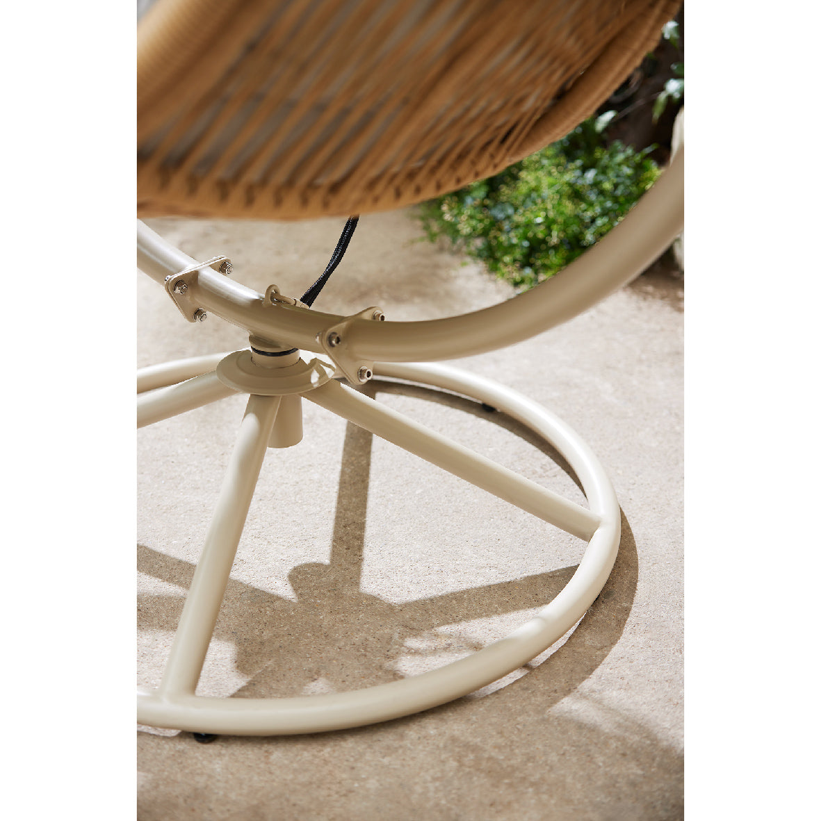 POLTRONA SOSPESA GIREVOLE TUNJA IN VIMINI H160CM - BEIGE