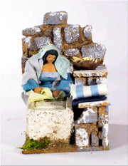 STATUETTA LAVANDAIA CON MOVIMENTI 8CM PER PRESEPE